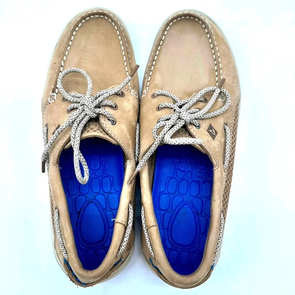 Sperry Top-Sider Men's Gamefish 3-Eye Tan Leather Boat Shoes | 10M | STS14240